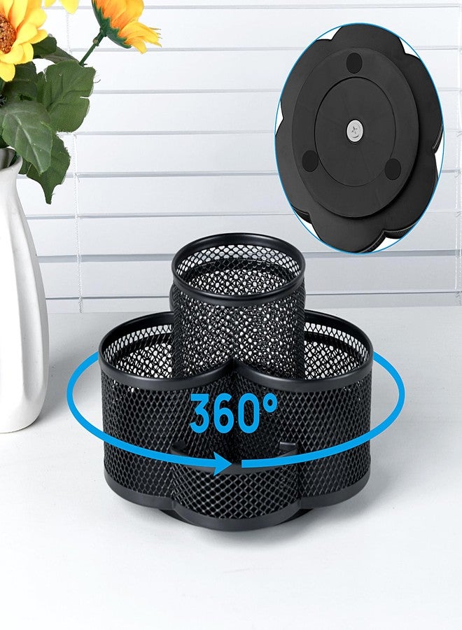Topwey Pen Holder for Desk, 360 Rotating Pencil Holder, Cup Holder for Desk Office, Desk Organizers and Accessories in Black - Image 2